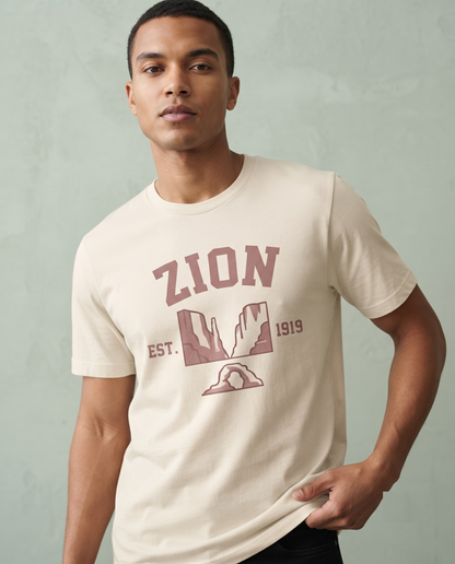 Custom Zion National Park Shirt, Retro Varsity Arch Hoodie, Nature Lover Apparel