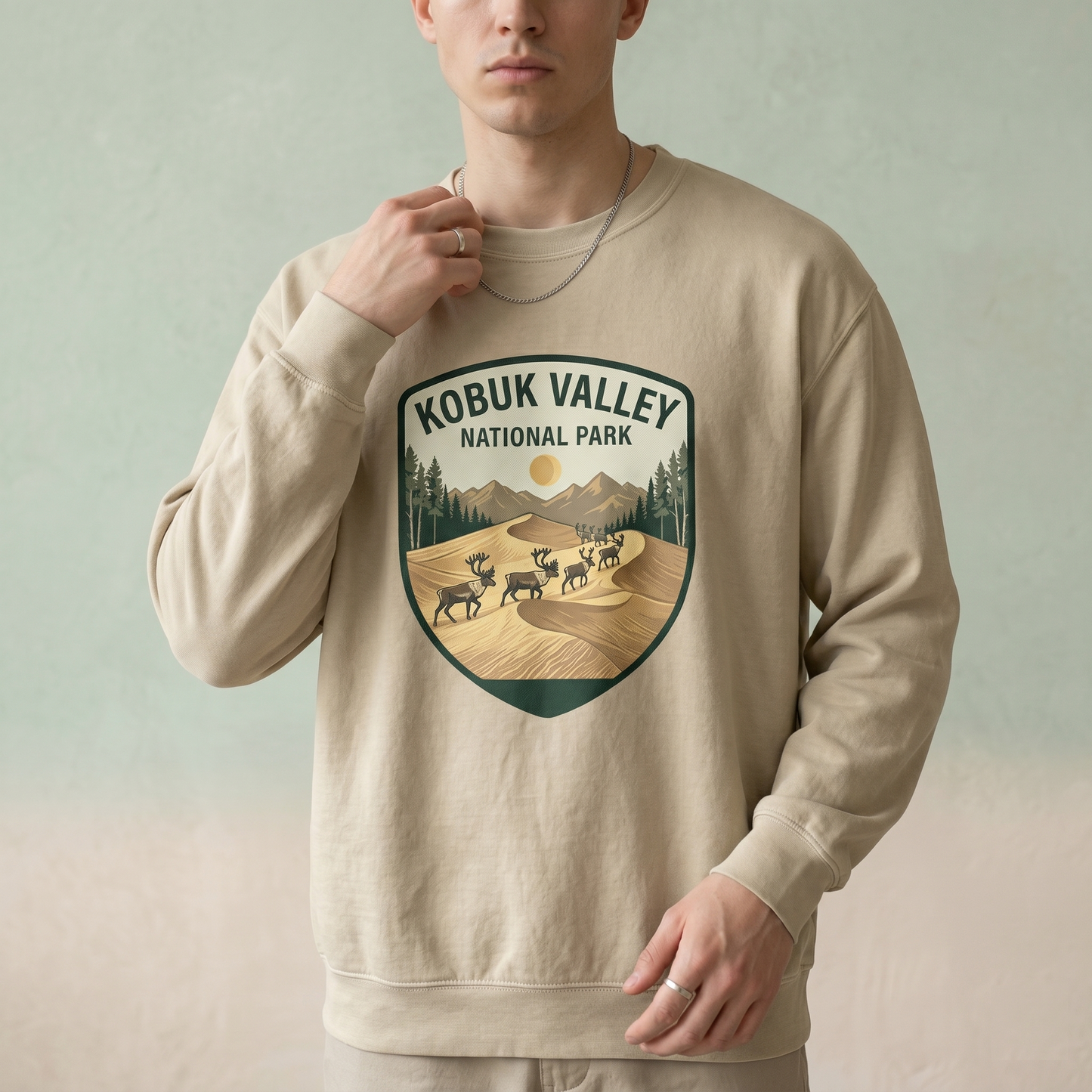 Kobuk Valley National Park Shirt, Alaska Caribou Hoodie, Vintage Sand Dunes Sweatshirt, Custom Alaska Nature Gift, National Park Apparel