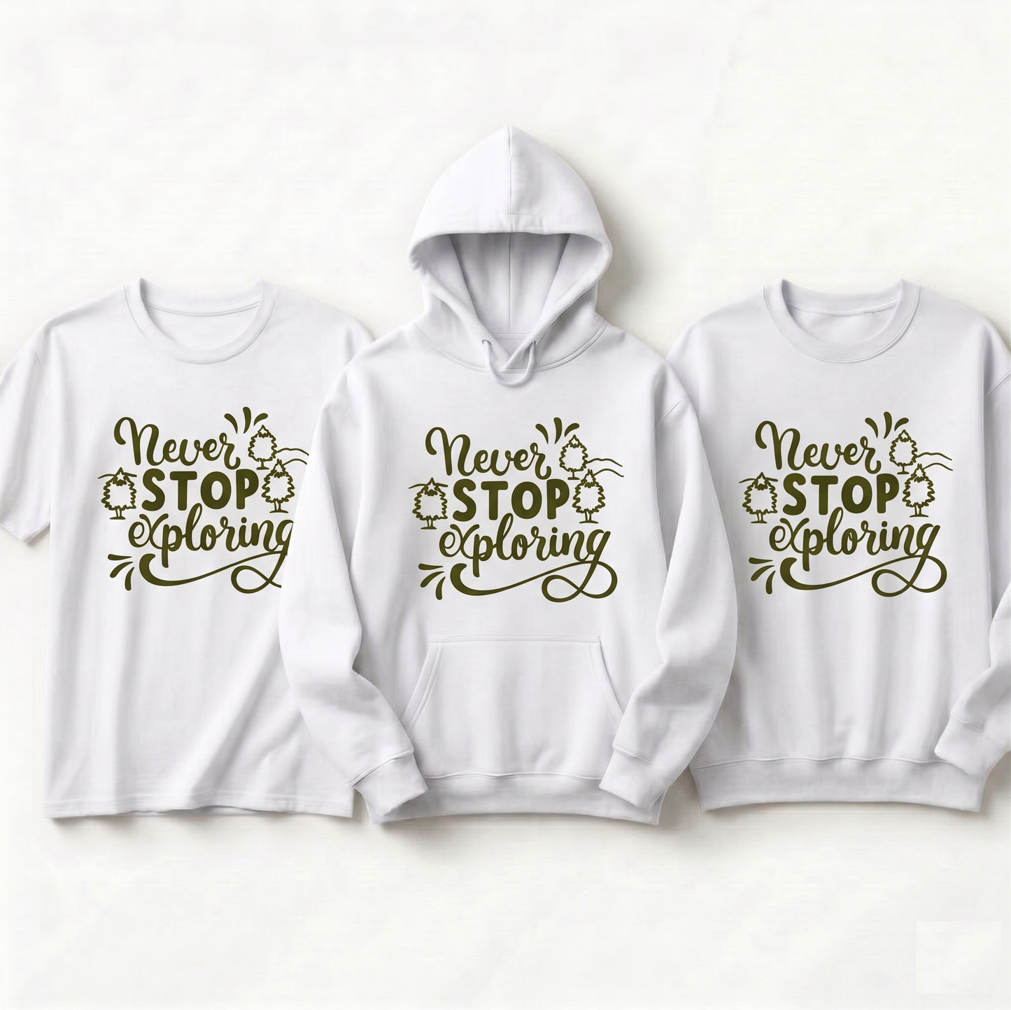 Custom Never Stop Exploring Hoodie, Nature Lover Sweatshirt, Adventure Camping Apparel