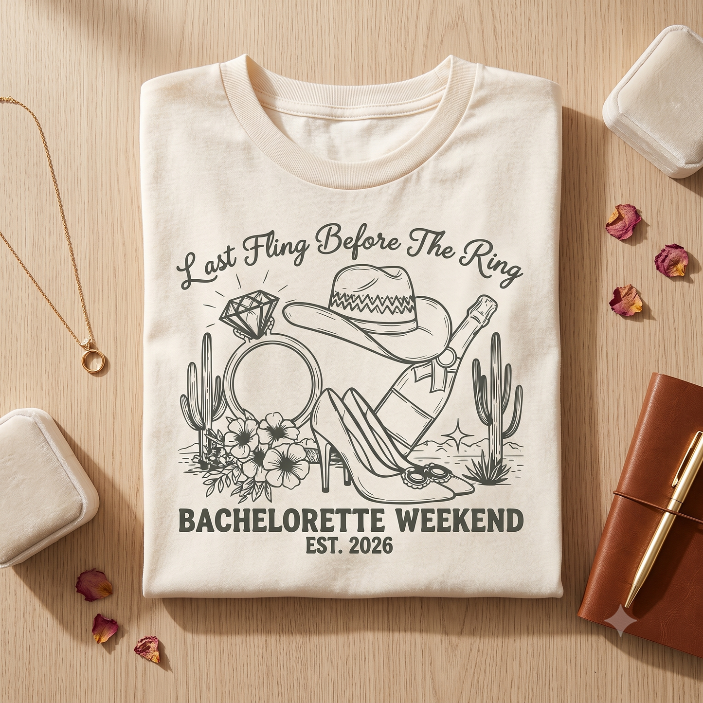 Western Bachelorette Party Shirt, Last Fling Ring Sweatshirt, Nashville Bridesmaid Hoodie
