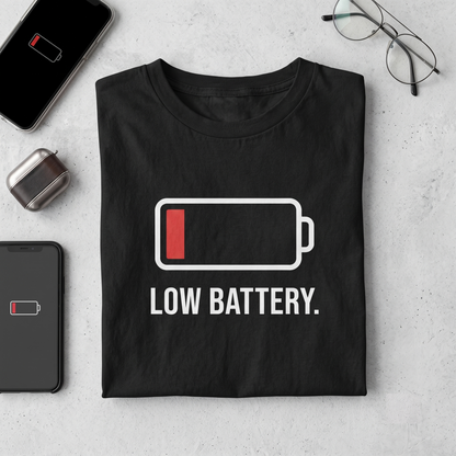 Low Battery Shirt, Funny Introvert Sweatshirt, Tired Mom Hoodie, Personalized Gamer Gift, Custom Text Tee, Funny Sleepy Shirt