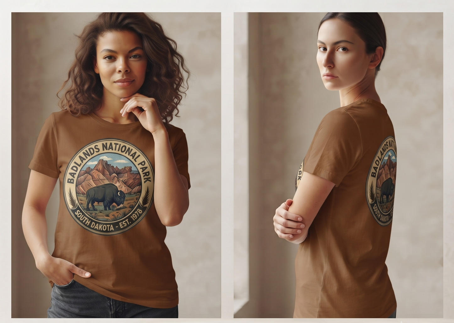 Custom Badlands National Park Bison Shirt, Retro South Dakota Graphic Tee