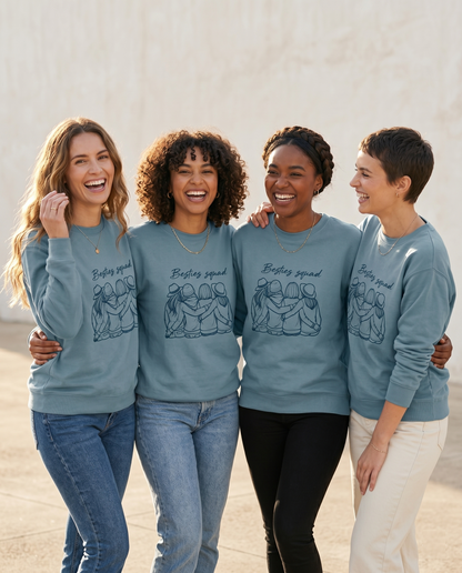 Custom Besties Squad Hoodie, Personalized Friend Group Sweatshirt, Bachelorette Party Apparel