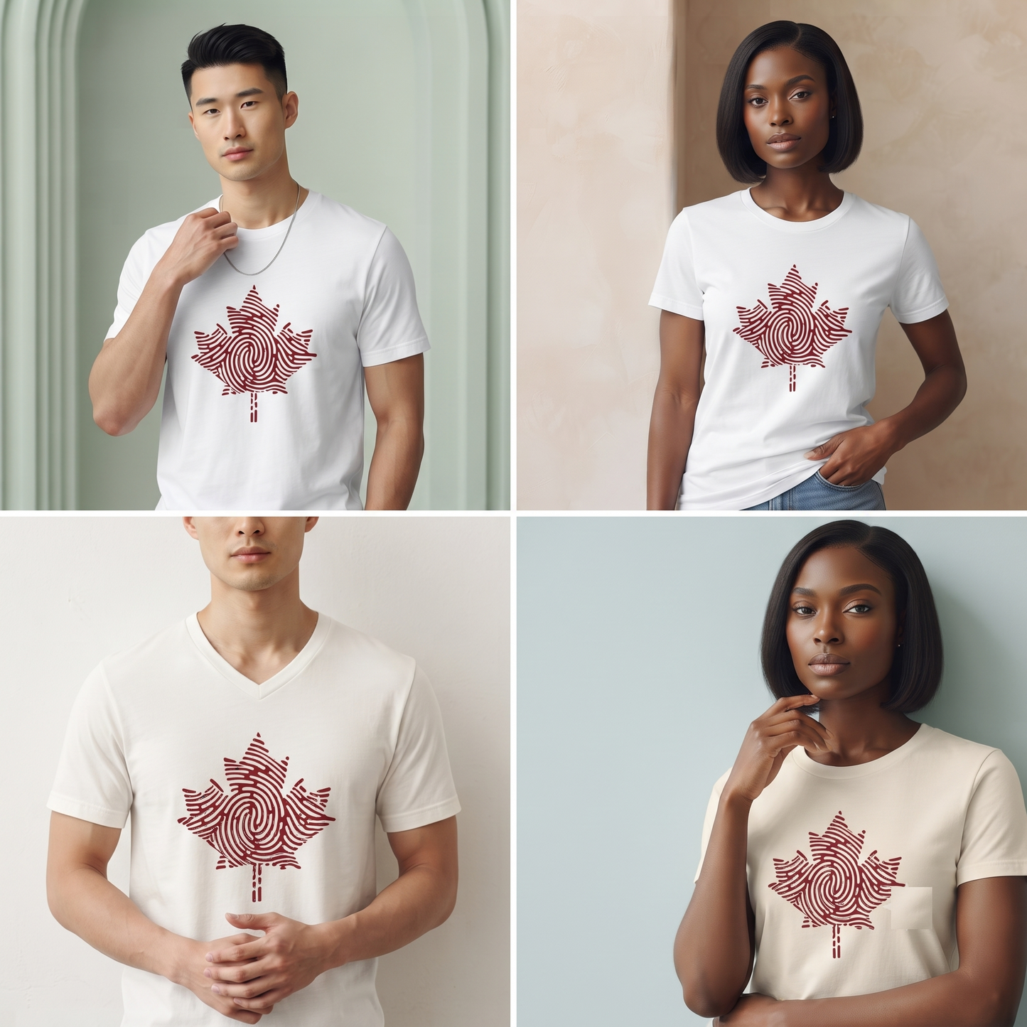 Custom Fingerprint Maple Leaf Shirt, Hoodie, Sweatshirt, Canadian Pride Apparel