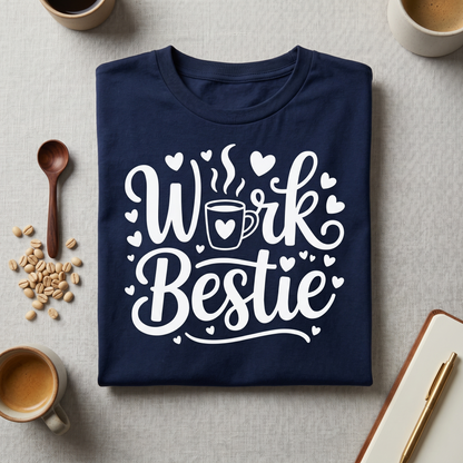 Work Bestie Shirt, Coffee Lover, Coworker Appreciation Gift, Office Squad Apparel