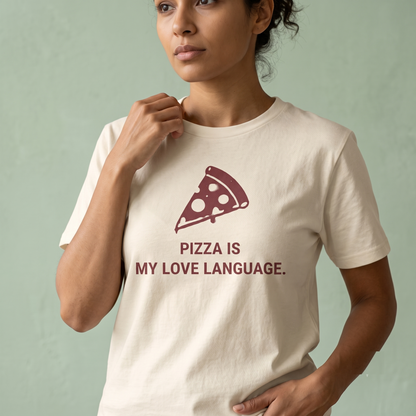 Custom Pizza Is My Love Language Shirt, Funny Pizza Lover Sweatshirt, Cute Foodie Hoodie, Personalized Pizza Slice Tee