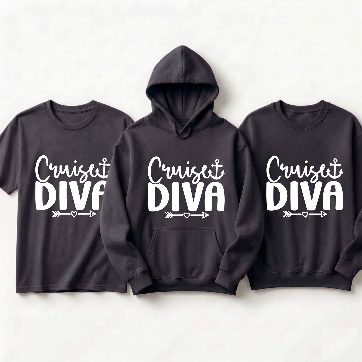Custom Cruise Diva Shirt, Personalized 2026 Hoodie, Vacation Sweatshirt, Nautical Anchor Gift