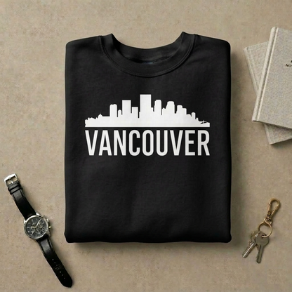 Vancouver Sweatshirt | Vancouver Skyline Crewneck | Minimalist Cityscape Sweater | British Columbia Souvenir | Hometown Pride Travel Gift