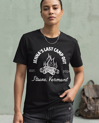 Custom Camp Bachelorette Shirt, Campfire Last Trail Sweatshirt, Outdoor Camping Girls Trip Hoodie
