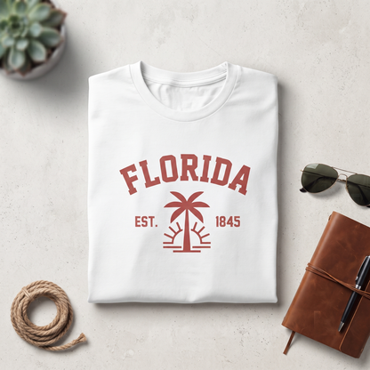 Custom Florida Vintage Collegiate Sweatshirt, Retro Palm Tree Hoodie