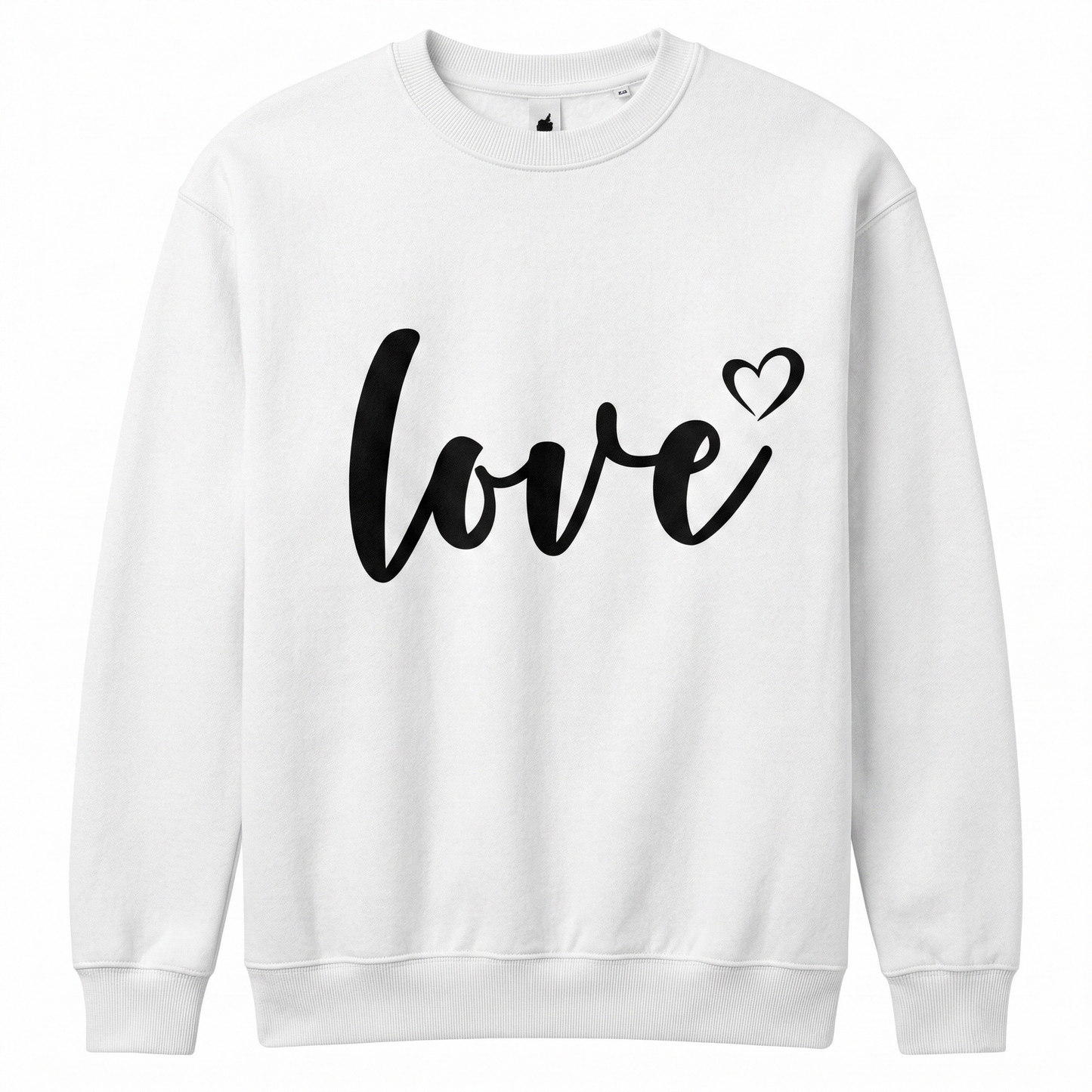 Minimalist Love Script T-Shirt, Hand-Lettered Heart Tee
