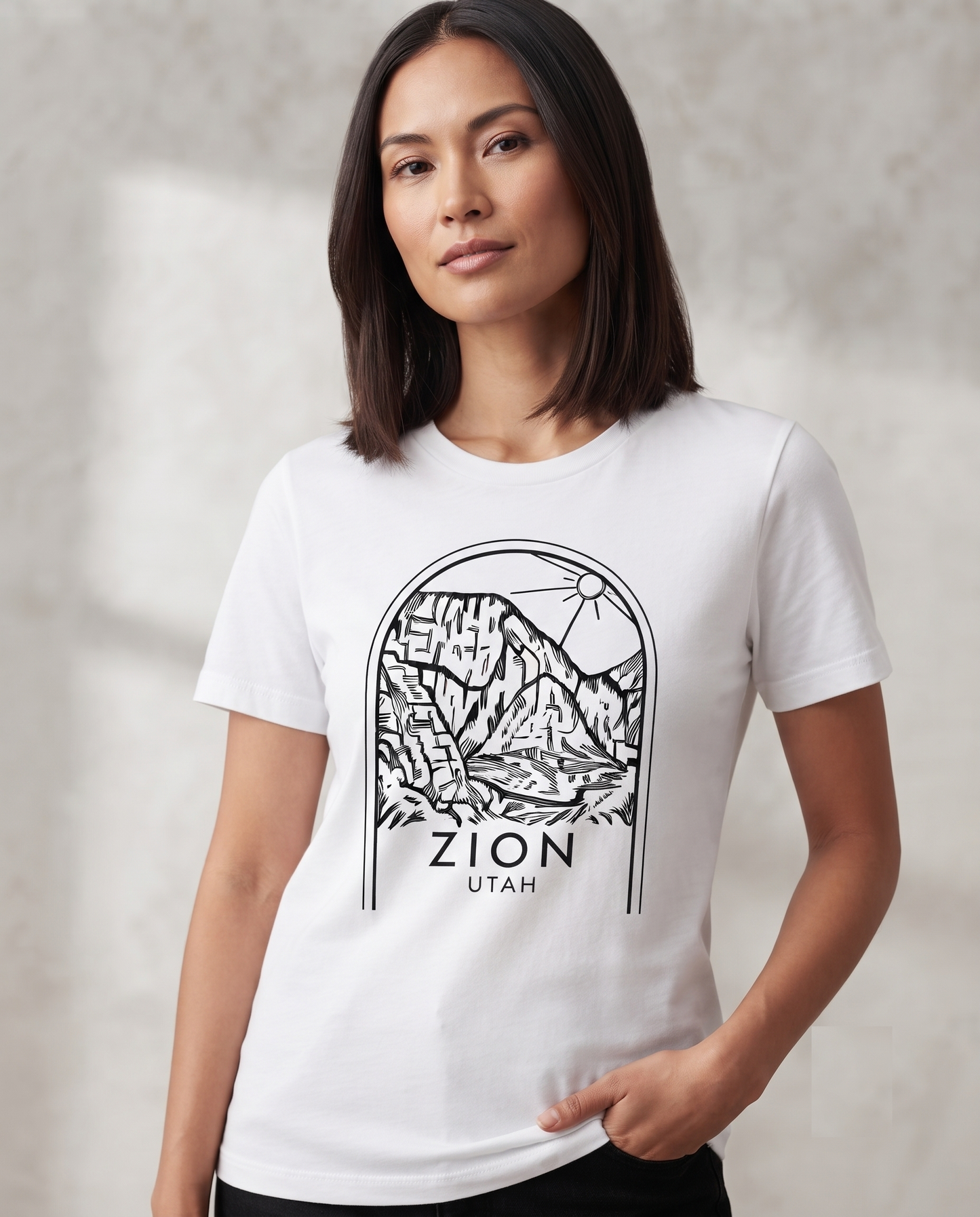 Zion National Park Shirt, Minimalist Utah Hiking Apparel, Custom Text Hoodie