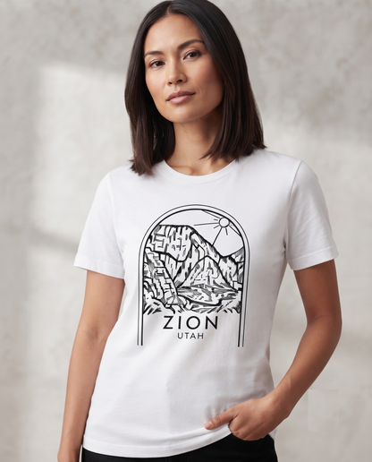Zion National Park Shirt, Minimalist Utah Hiking Apparel, Custom Text Hoodie