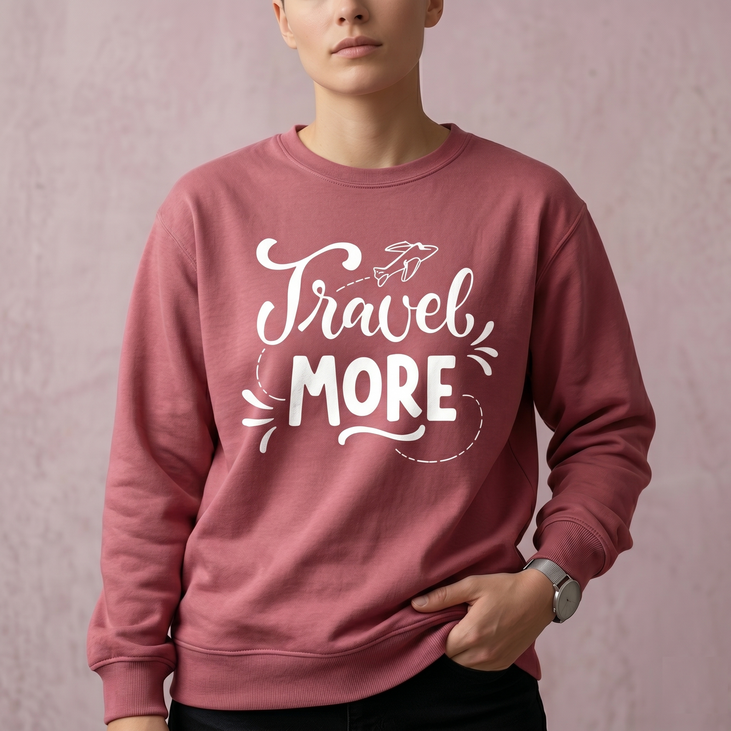 Customizable Travel More Hoodie, Airplane Wanderlust Sweatshirt, Adventure Apparel