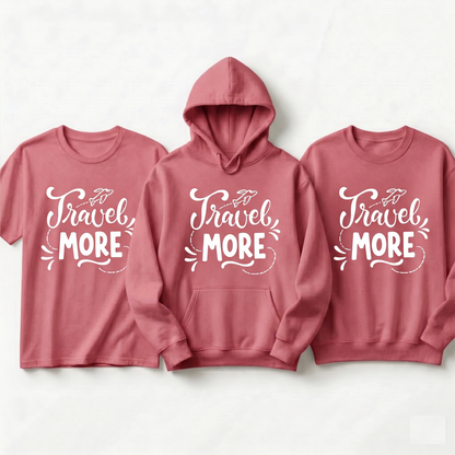 Customizable Travel More Hoodie, Airplane Wanderlust Sweatshirt, Adventure Apparel