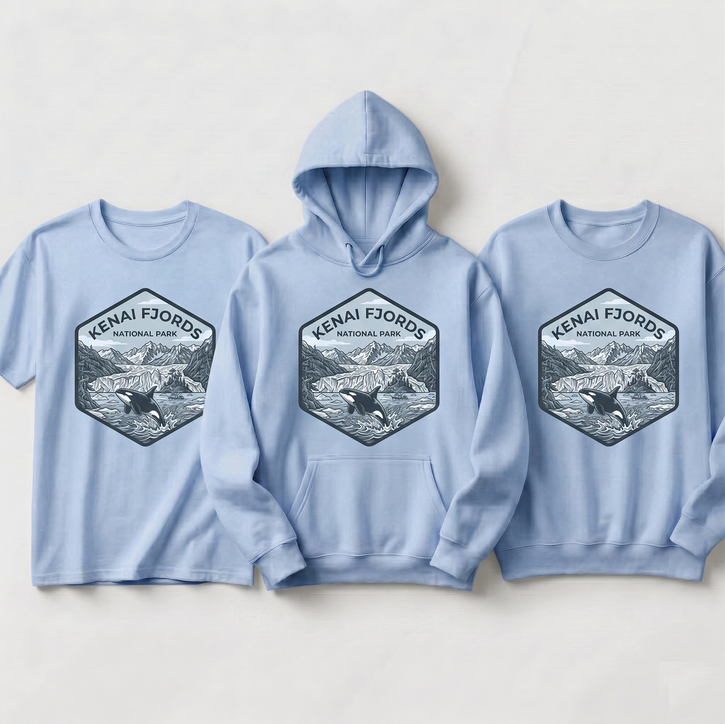 Kenai Fjords National Park Shirt, Vintage Alaska Orca Whale Hoodie, Custom Glacier Bay Sweatshirt, Retro National Park Gift