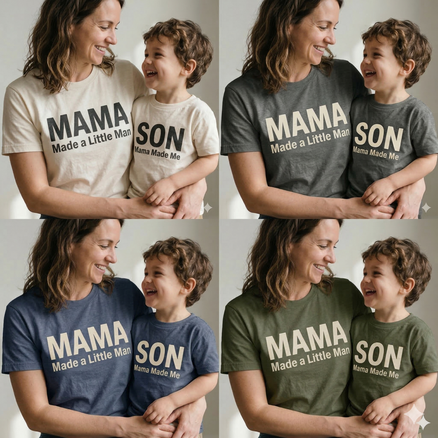 Mama Made a Little Man Matching Shirt Set | Mother and Son Outfits | Mama Made Me Shirt | Funny Boy Mom Gift| First Birthday Gift | Set of 2