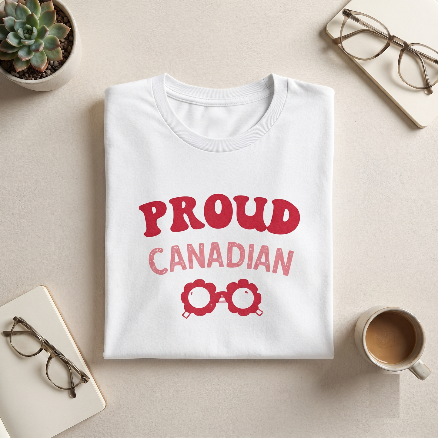Proud Canadian Shirt, Custom Retro Canada Sweatshirt, Groovy Sunglasses Hoodie, Personalized Canada Day Tee