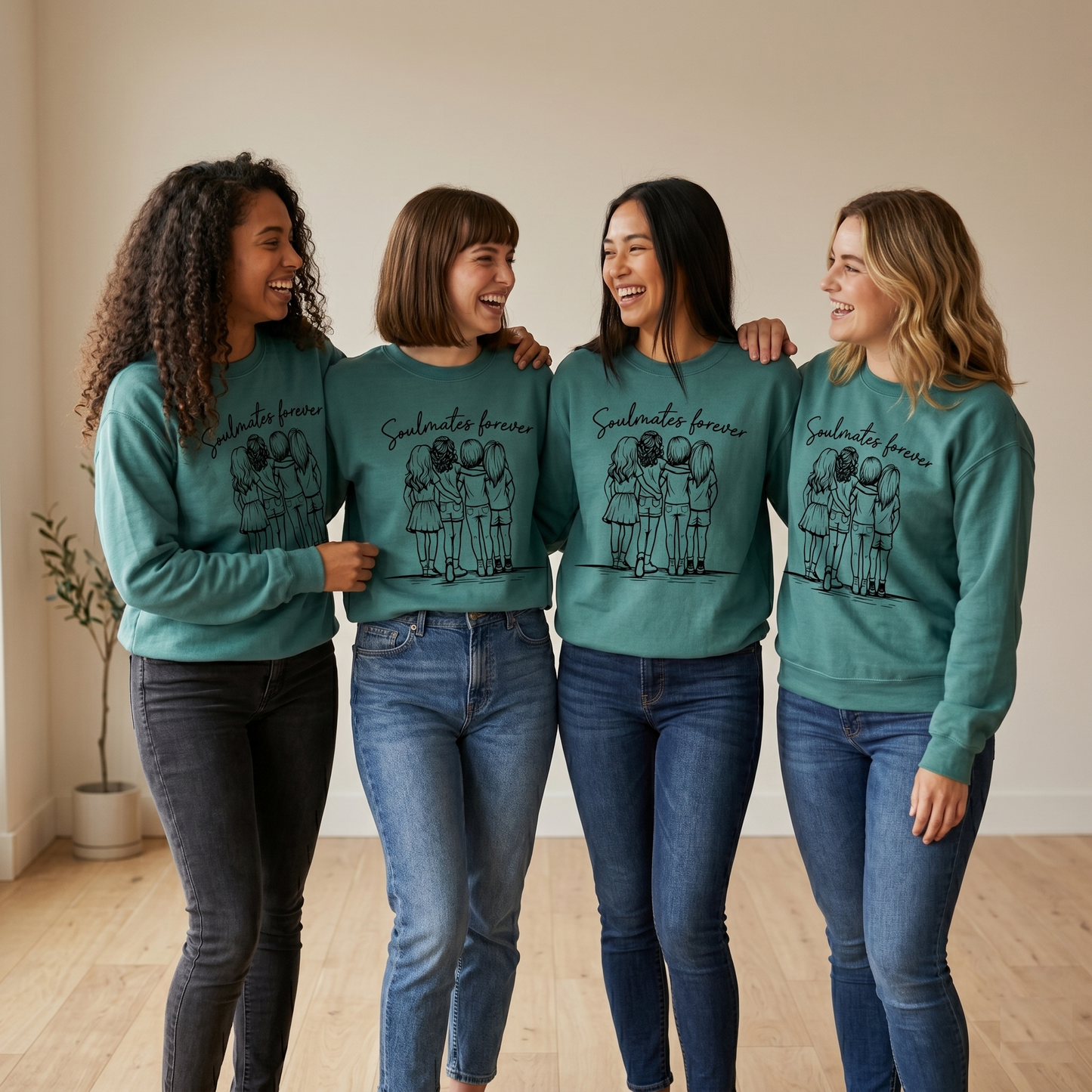 Soulmates Forever Besties Squad Hoodie, Custom Friendship Apparel, Bachelorette Party Shirt
