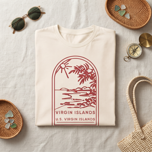 Custom Virgin Islands Beach Oasis Shirt, Vintage Travel Souvenir Hoodie