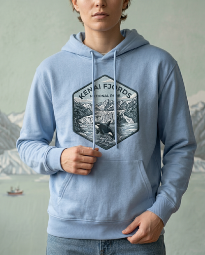 Kenai Fjords National Park Shirt, Vintage Alaska Orca Whale Hoodie, Custom Glacier Bay Sweatshirt, Retro National Park Gift