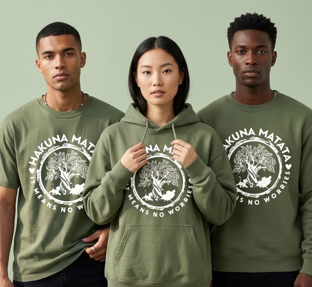 Custom Family Vacation Sweatshirt, Retro Lion Trio Nature Tee,  Sage Green Comfort Colors Top, Personalized Gift for Disney Lovers