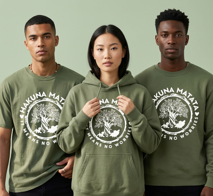 Custom Family Vacation Sweatshirt, Retro Lion Trio Nature Tee,  Sage Green Comfort Colors Top, Personalized Gift for Disney Lovers