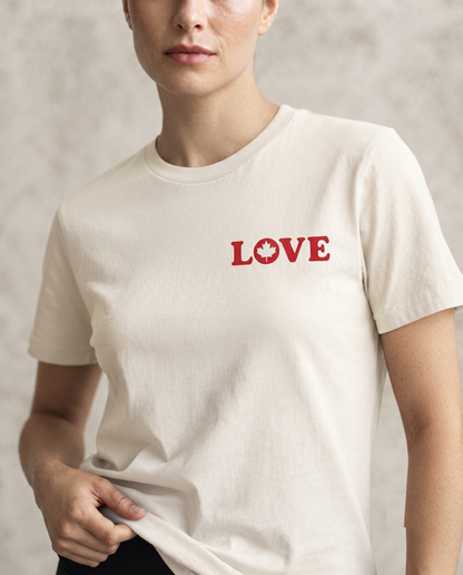 Custom Canada Love Shirt, Minimalist Maple Leaf Hoodie, Personalized Apparel