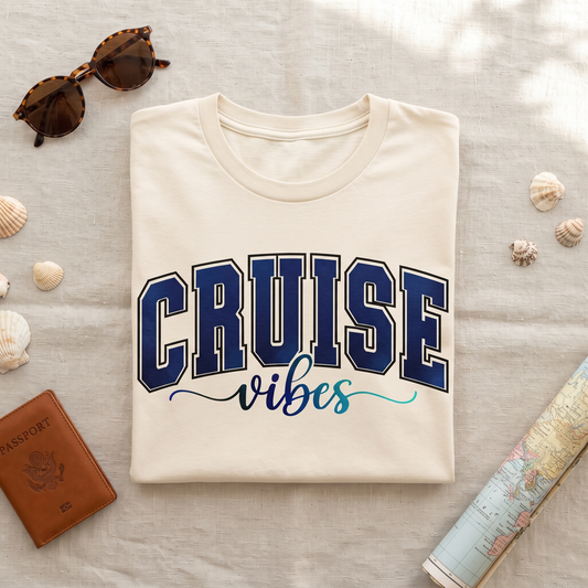 Custom Cruise Vibes Shirt, Varsity Cruise Sweatshirt, Personalized Family Cruise Hoodie,
