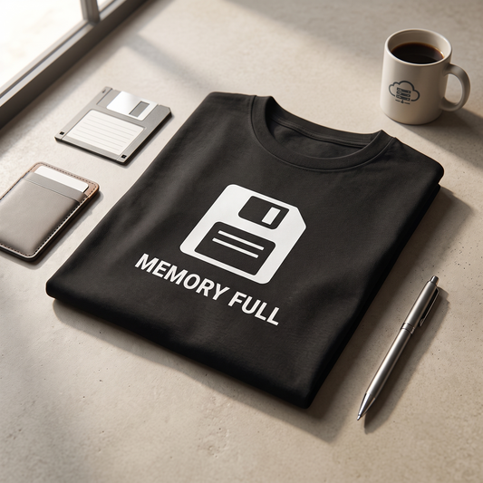 Memory Full Shirt, Funny Floppy Disk T-shirt, Retro Tech Sweatshirt, Geeky Computer Hoodie, Personalized Funny Tee