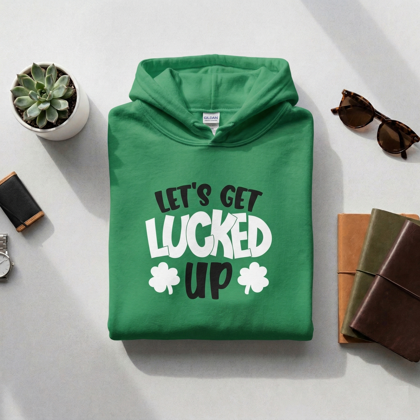 Let's Get Lucked Up Hoodie | St. Patrick's Day Shamrock Pullover