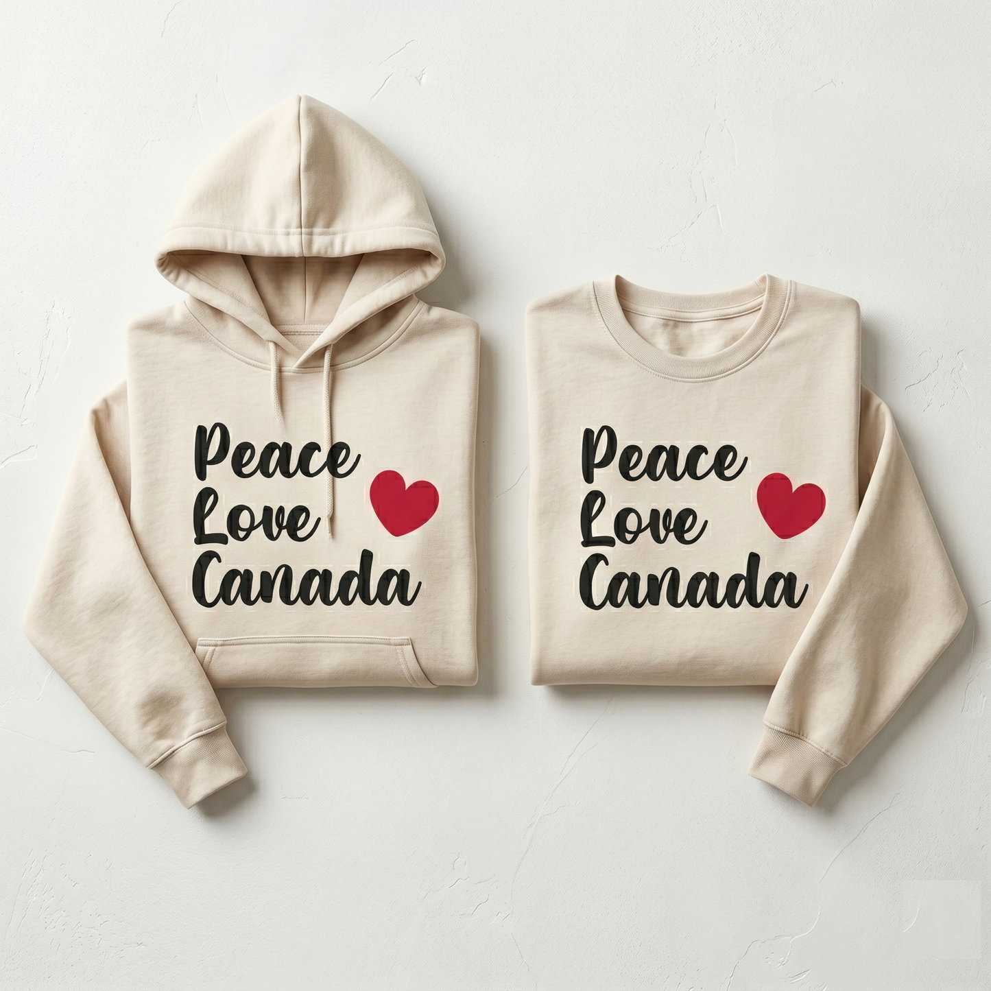 Custom Peace Love Canada T-Shirt | Personalized Canadian Pride Tee, Custom Name Canada Shirt, Cute Heart Graphic Unisex Retro Script Top