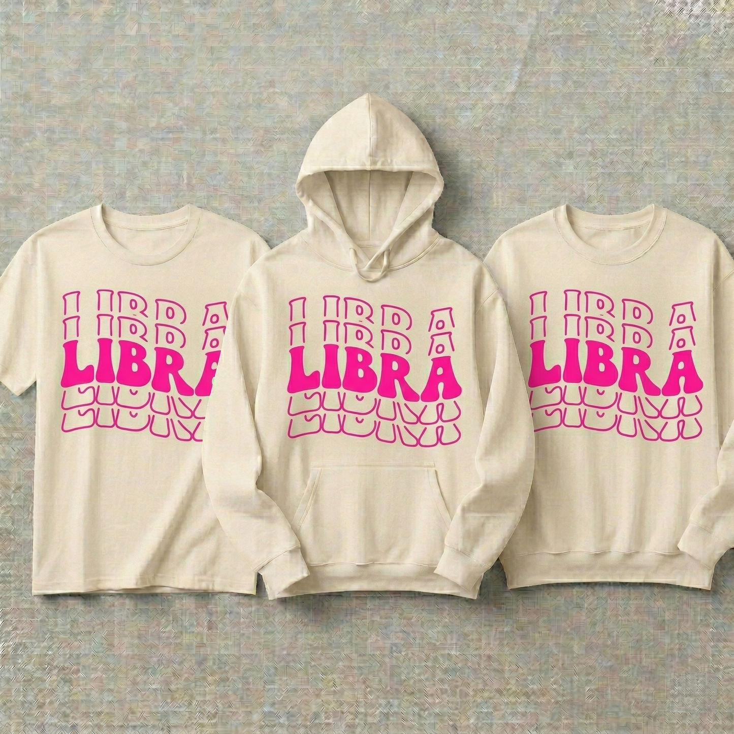 Custom Libra Hoodie and Sweatshirt, Retro Zodiac Shirt, Text Astrology Tee, Birthday Gift for Her, Personalized Libra Star Sign Pullover