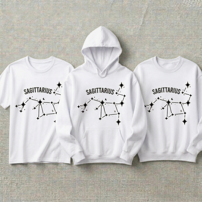 Custom Sagittarius Zodiac Hoodie and Sweatshirt, Sagittarius Constellation Shirt, Star Map Astrology, Personalized Sagittarius Hoodie
