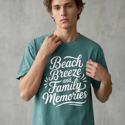 Custom Family Vacation Shirt | Beach Breeze and Family Memories | Matching Beach Hoodies | Personalized Summer Trip Sweatshirt