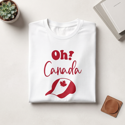 Custom Oh Canada Retro Baseball Cap Hoodie, Canadian Pride Sweatshirt, T-Shirt