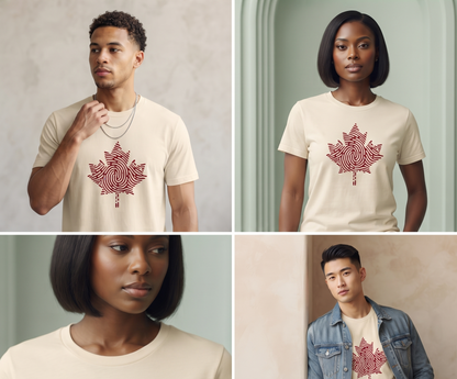 Custom Fingerprint Maple Leaf Shirt, Hoodie, Sweatshirt, Canadian Pride Apparel