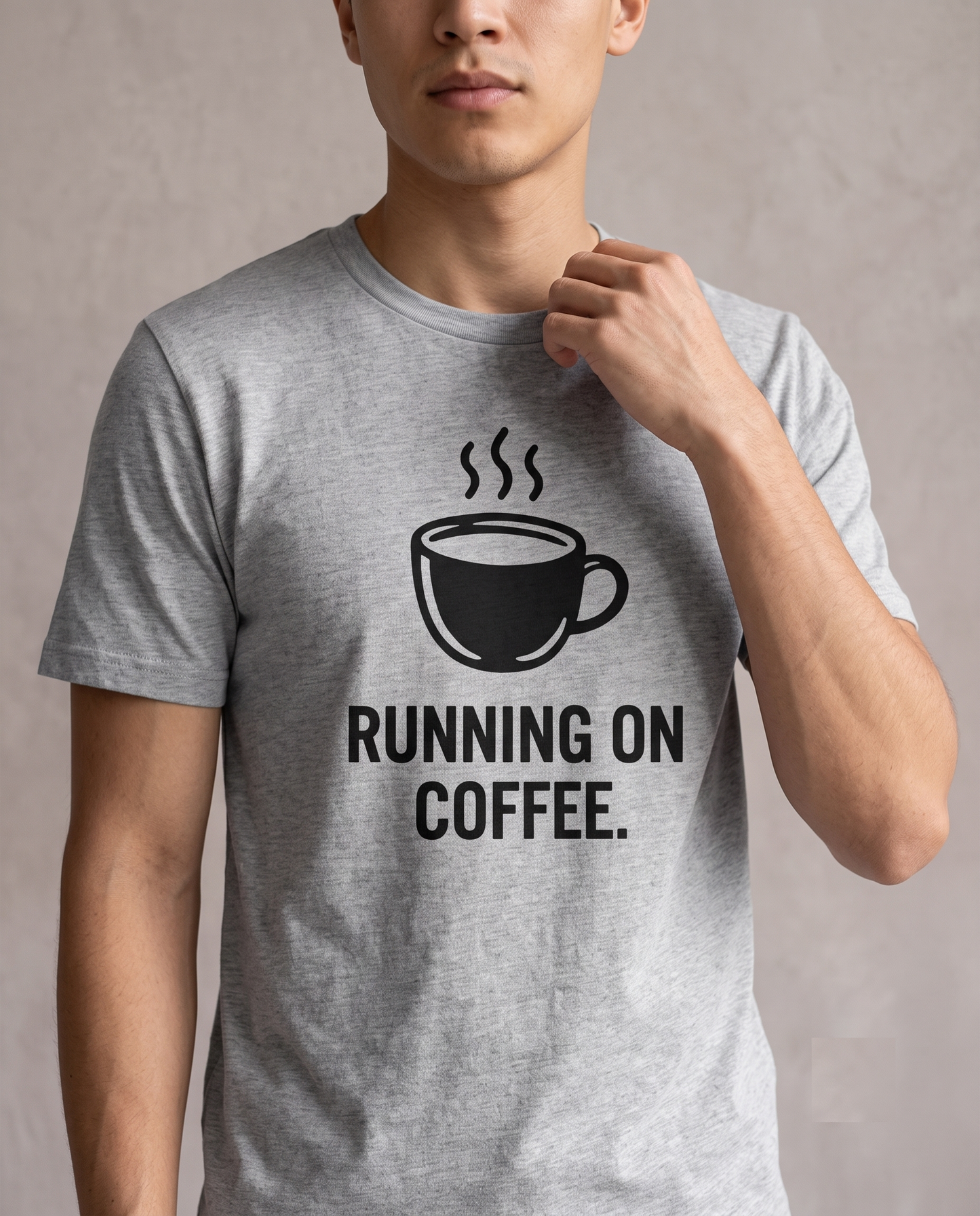 Custom Running on Coffee Shirt, Funny Coffee Lover Sweatshirt, Cute Caffeine Addict Hoodie, Personalized Barista Gift