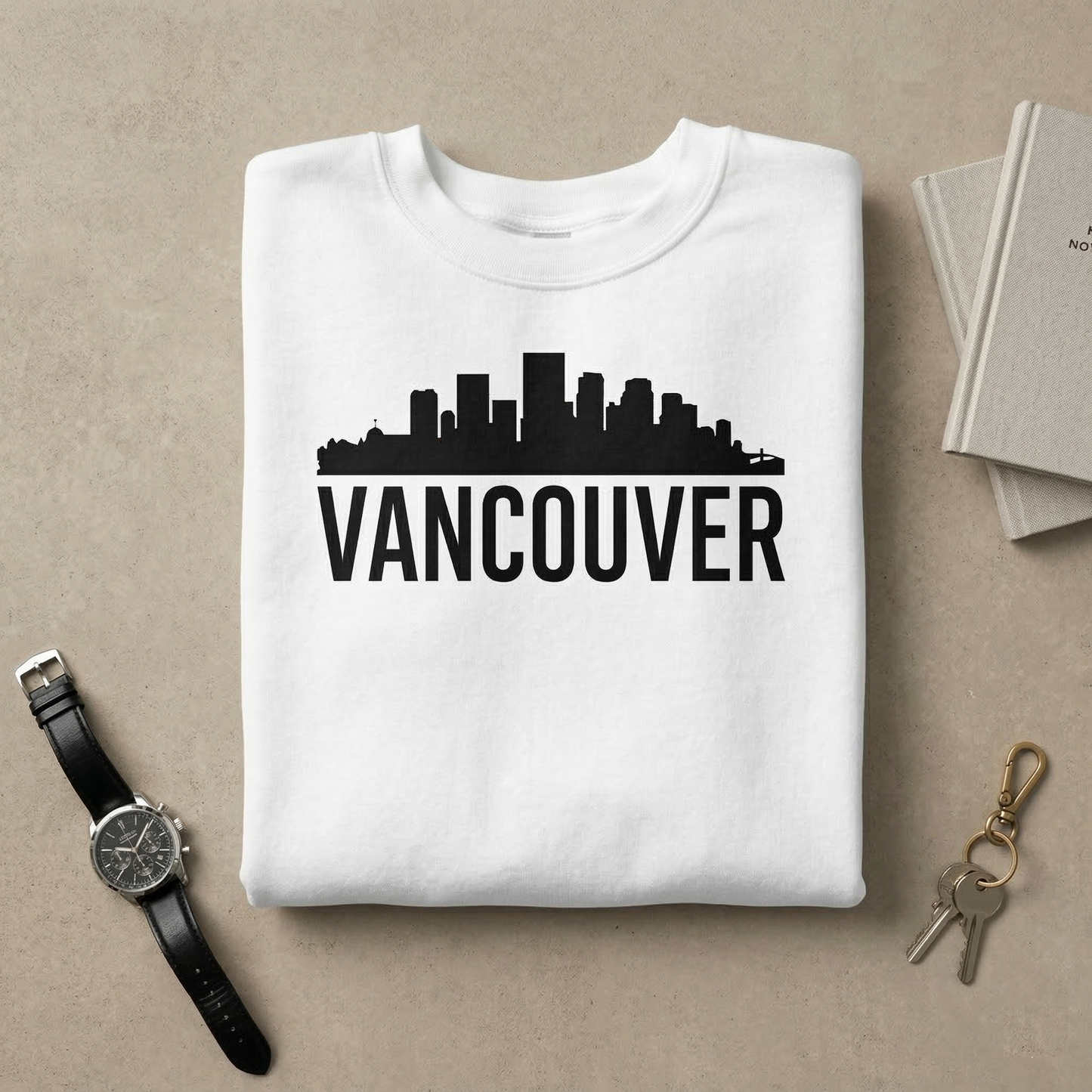 Vancouver Sweatshirt | Vancouver Skyline Crewneck | Minimalist Cityscape Sweater | British Columbia Souvenir | Hometown Pride Travel Gift