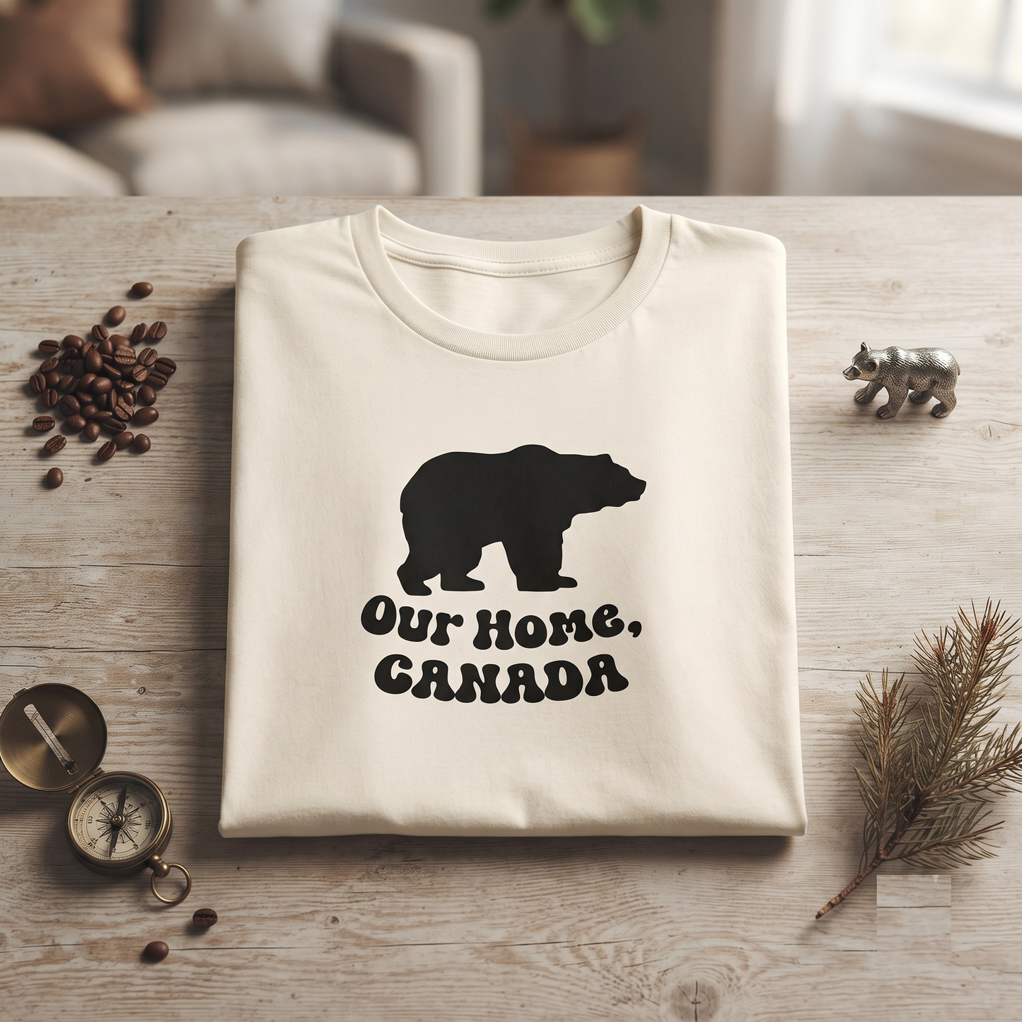 Our Home Canada Shirt, Custom Bear Sweatshirt, Retro Canadian Hoodie, Personalized Canada Day Tee