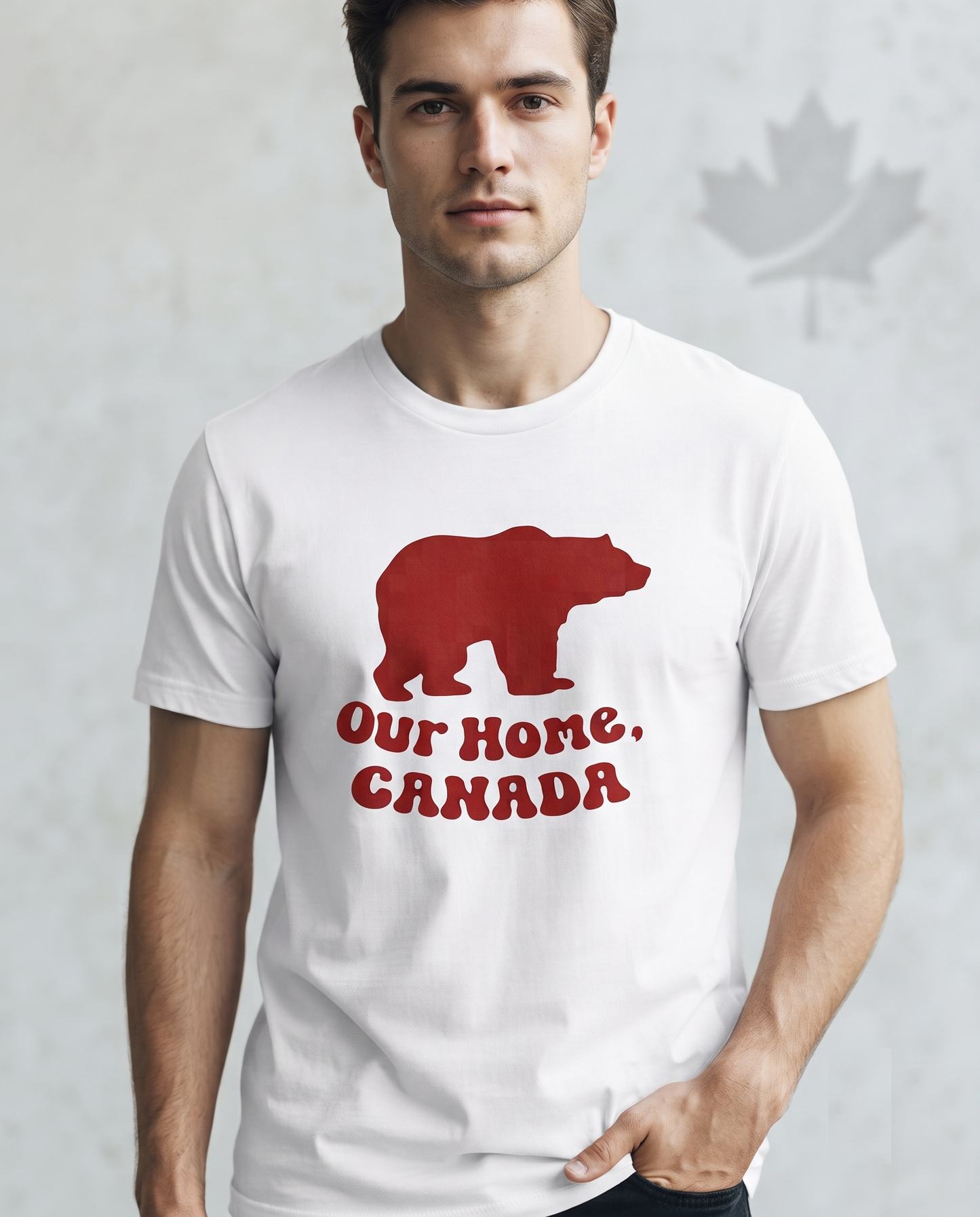 Our Home Canada Shirt, Custom Bear Sweatshirt, Retro Canadian Hoodie, Personalized Canada Day Tee