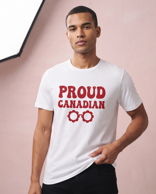 Proud Canadian Shirt, Custom Retro Canada Sweatshirt, Groovy Sunglasses Hoodie, Personalized Canada Day Tee