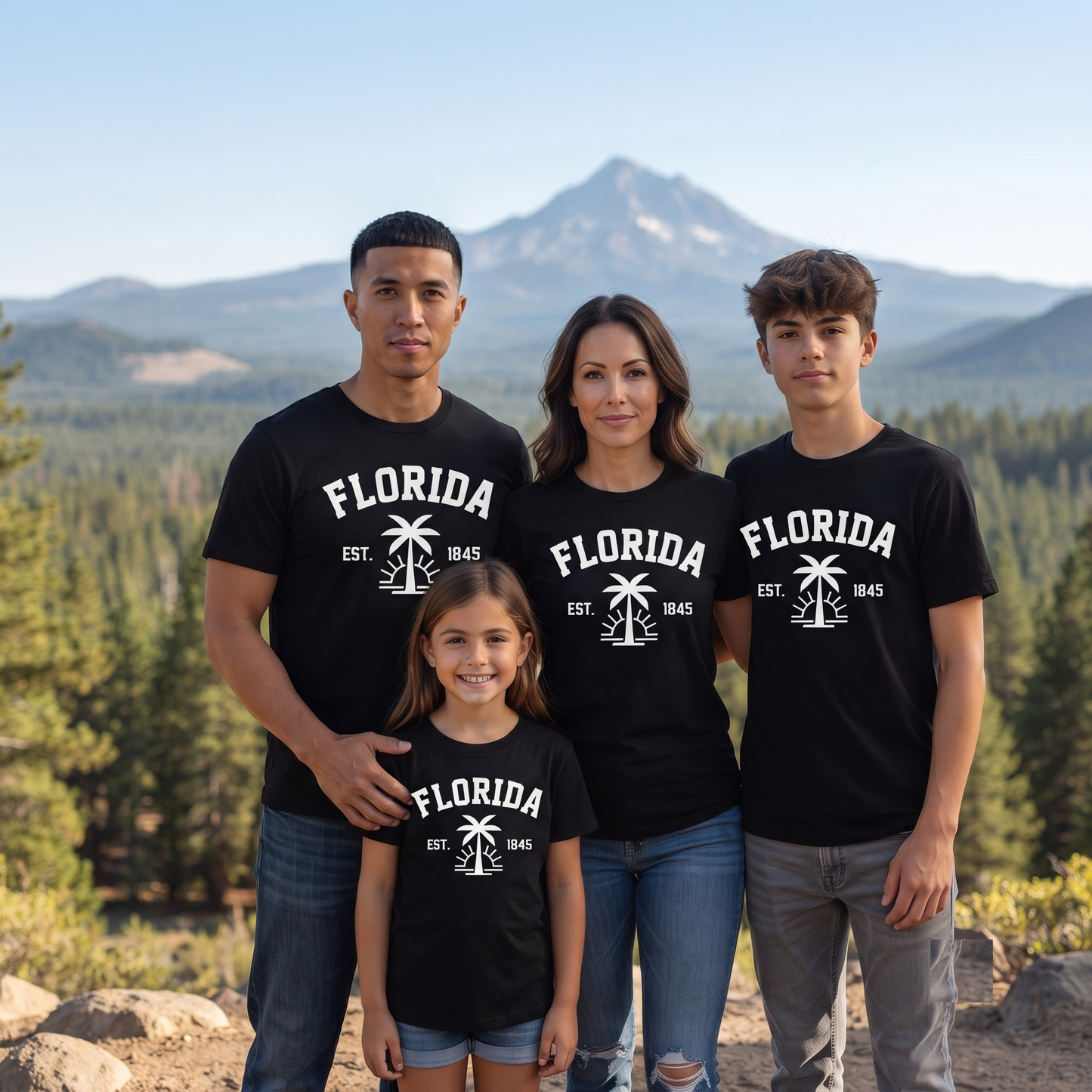 Custom Florida Vintage Collegiate Sweatshirt, Retro Palm Tree Hoodie