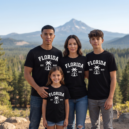 Custom Florida Vintage Collegiate Sweatshirt, Retro Palm Tree Hoodie