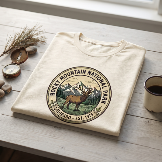 Custom Rocky Mountain National Park Shirt, Retro Colorado Elk Hoodie, Vintage Nature Apparel
