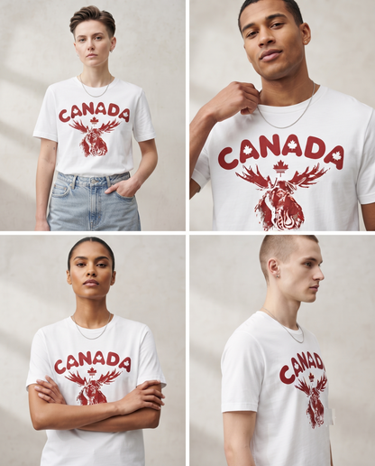 Canada Moose Shirt, Retro Canada Sweatshirt, Vintage Canadian Moose Hoodie, Personalized Canada Souvenir Gift