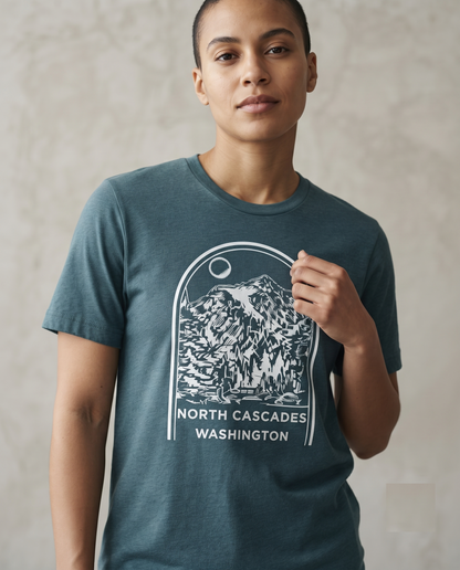 Custom North Cascades Shirt, Vintage National Park Sweatshirt, Washington Hoodie, Personalized Mountain Souvenir T-shirt