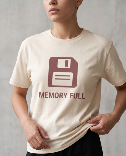 Memory Full Shirt, Funny Floppy Disk T-shirt, Retro Tech Sweatshirt, Geeky Computer Hoodie, Personalized Funny Tee