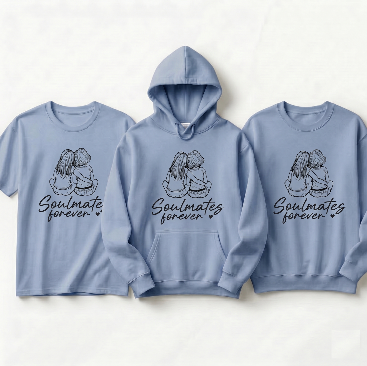 Custom Soulmate Friends T-Shirt, Hoodie, Sweatshirt, Minimalist Line Art Apparel