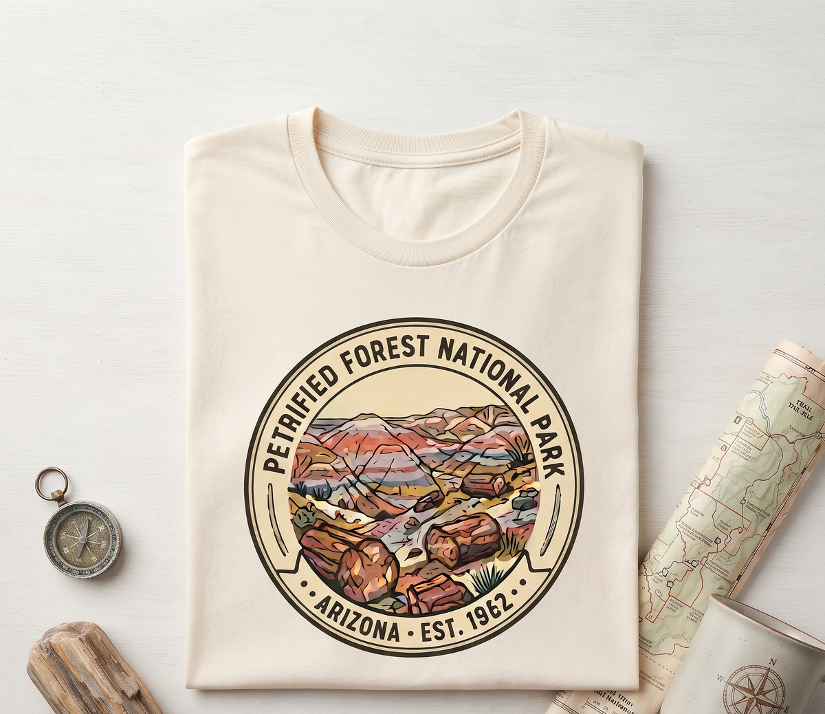 Petrified Forest National Park Arizona Retro T-Shirt (Est. 1962)
